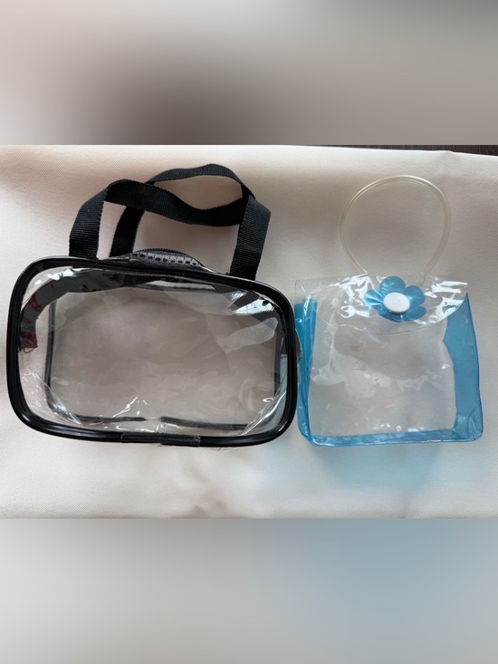 Handbags - Lot of 2 Mini Clear Plastic Bags Purse Novelty Accessory